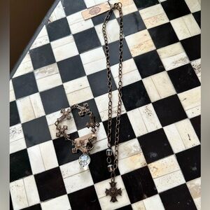 Bracelet Necklace Cross Twigs Boho Western